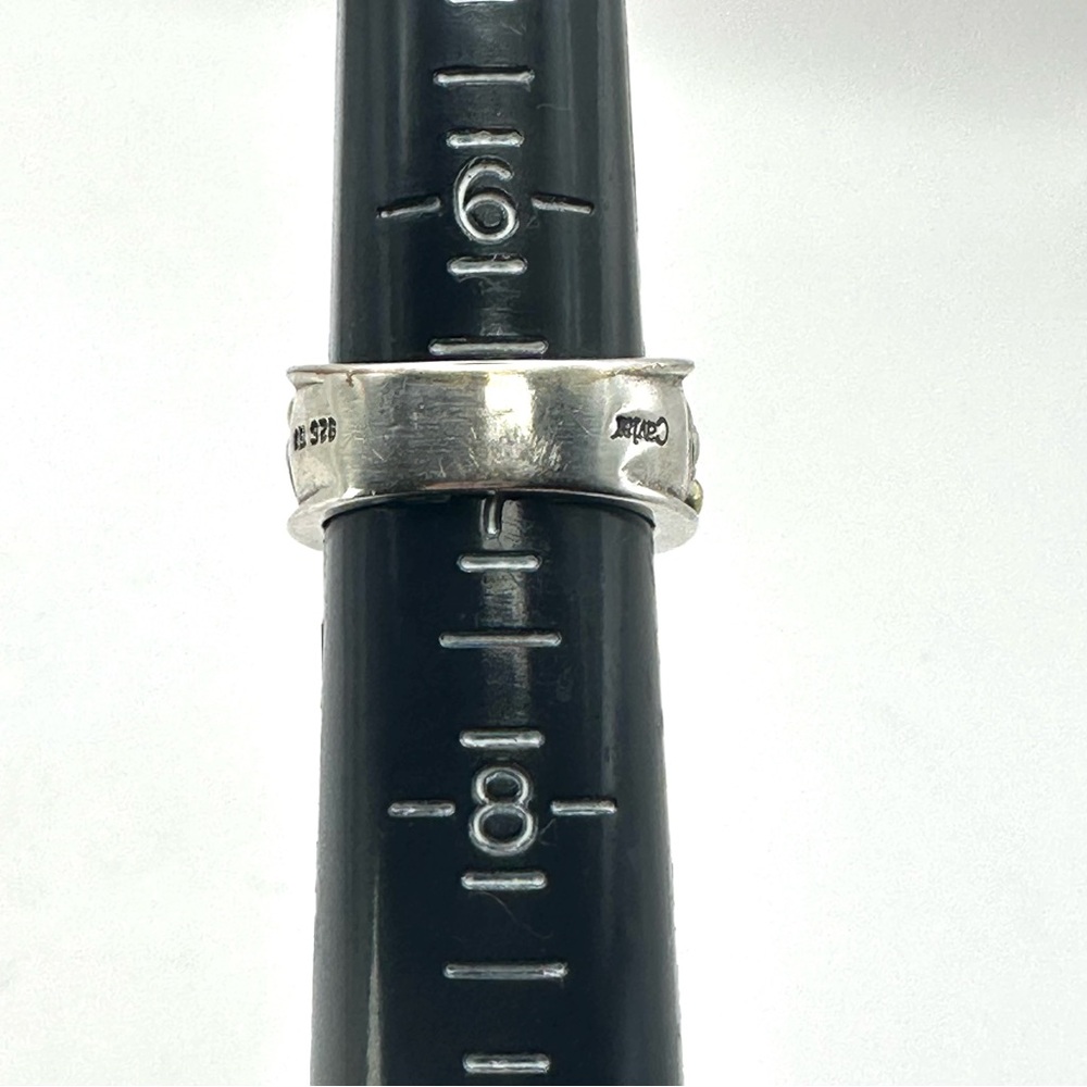 Lagos Caviar Coral Sterling Silver 18 Kt Gold Ring Size 7 RARE - Picture 9 of 9